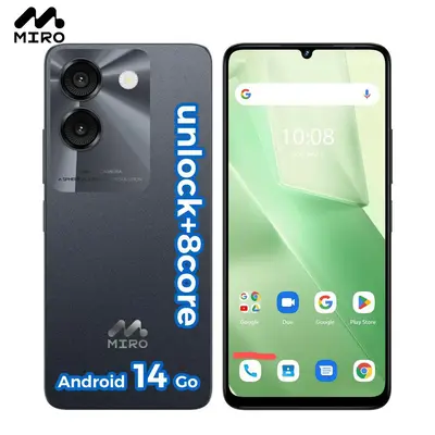 Miro phone A67 Unlock 8Core Android 14GO 6.75''HD Large Screen Smartphone with Expandable Storage 1TB