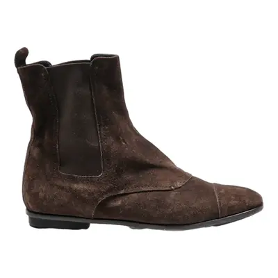 TODS Chelsea Boots Brown Leather Womens UK 5