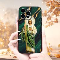 Case for iPhone 16 Pro Max 15 Plus 14 13 12 11 XS XR Christian God Pattern Pocket-Friendly Shockproof Silicone Protective Sof...