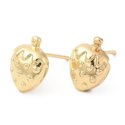 Strawberry Alloy Stud Earrings for Women