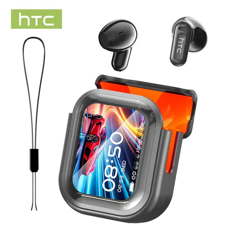 HTC NE20 Bluetooth 5.4 Earphones LED Display High Fidelity Waterproof Wireless Earphones | Suitable for Office, Sports, Study...