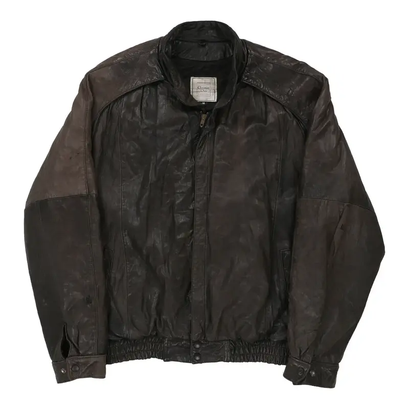 Christian Dior Leather Jacket - XL Brown Leather