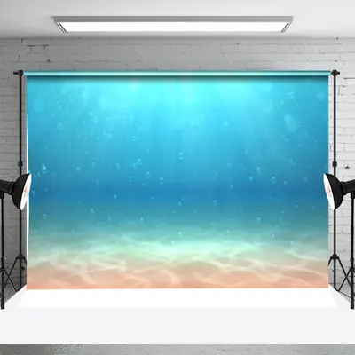 Sunshine Clear Blue Undersea Bubble Summer Backdrop - Aperturee