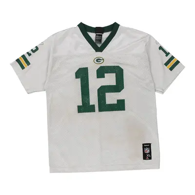 Age 13-14 Green Bay Packers Aaron Rogers Reebok NFL Jersey - XL White Polyester