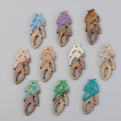 Resin & Walnut Wood Pendants