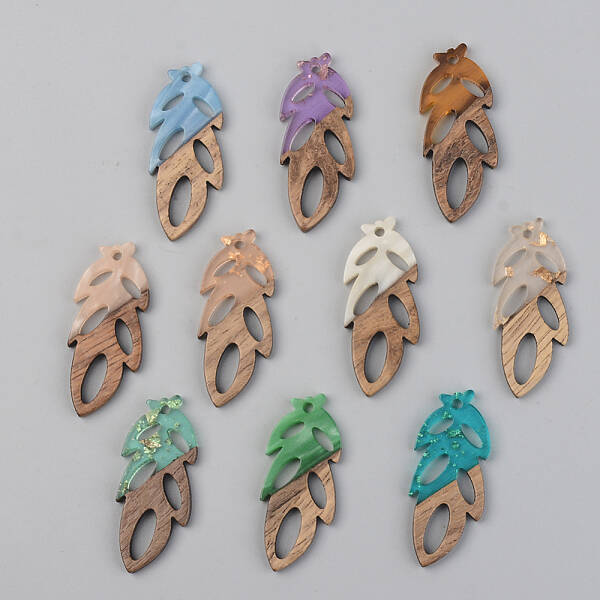 Resin & Walnut Wood Pendants