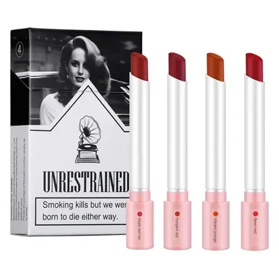 Matte Cigarette Design Package Lipstick, Long Lasting & Moisturizing Lip Balm, Nourishing & Easy Coloring Lip Stick for Girls...