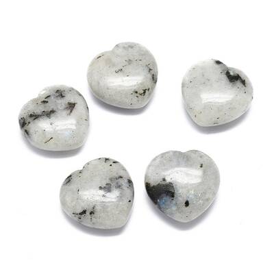 Natural Labradorite Heart Love Palm Worry Stone
