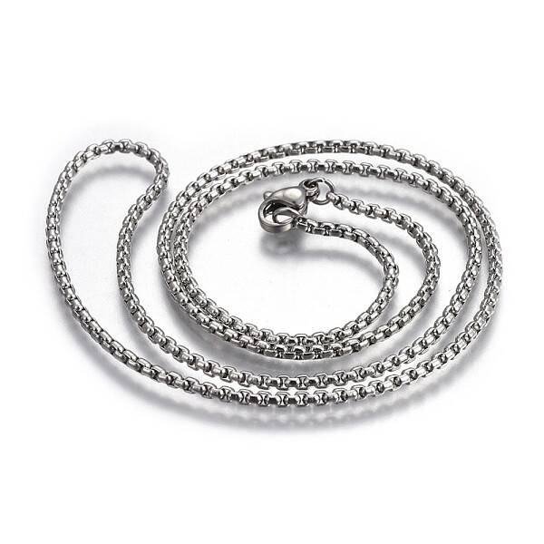 Non-Tarnish 304 Stainless Steel Box Chain Necklaces