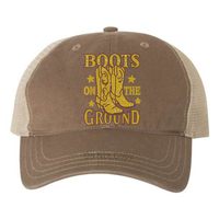 Boots On The Ground Rhinestone Hat Patch (1 Patch)