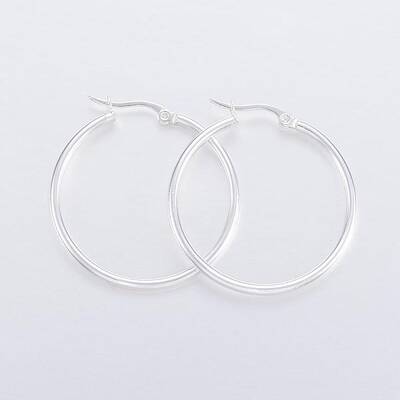 304 Stainless Steel Hoop Earrings
