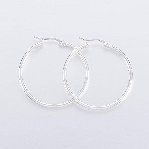 304 Stainless Steel Hoop Earrings