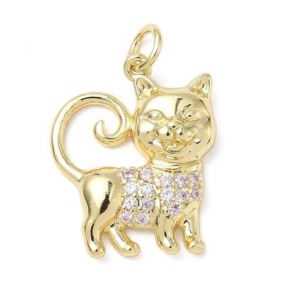 Brass Micro Pave Cubic Zirconia Pendants