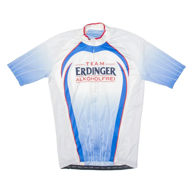 ERDINGER Full Zip Cycling Mens Jersey White M