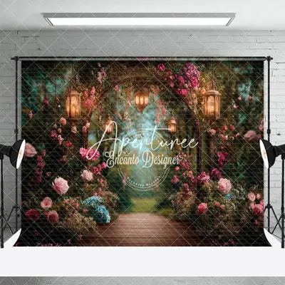 Aperturee Colorful Floral Arch Plant Romantic Wedding Backdrop, 3X2FT(1MX0.6M), 14 USD, wedding backdrops, ENHD2J34-M