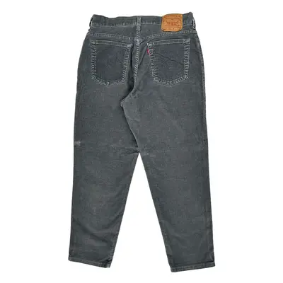 550 Levis Cord Trousers - 32? Waist Grey Cotton Blend