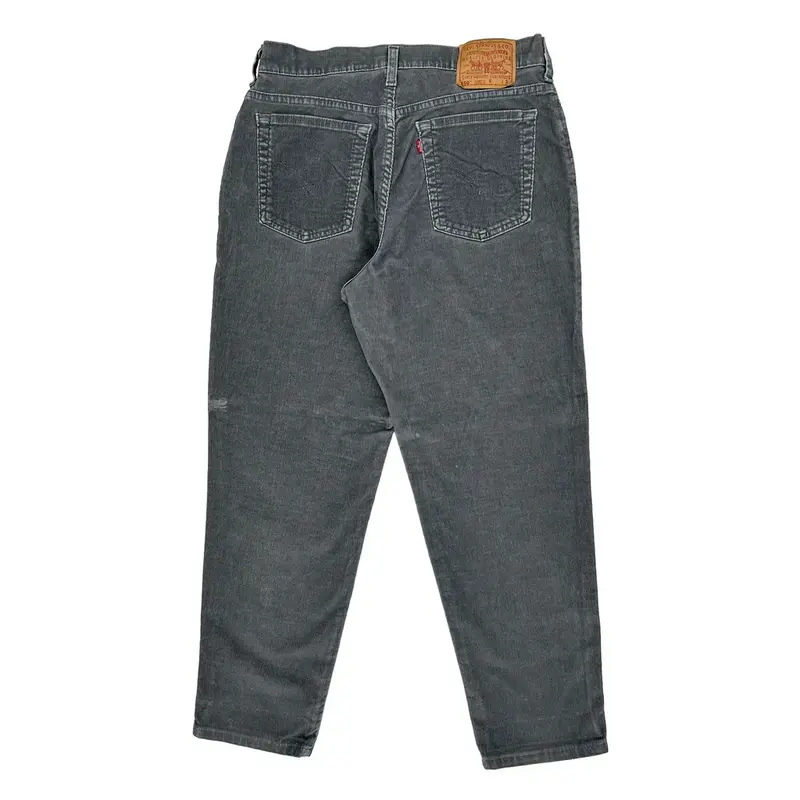 550 Levis Cord Trousers - 32? Waist Grey Cotton Blend