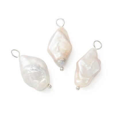 Natural Baroque Pearl Keshi Pearl Pendants