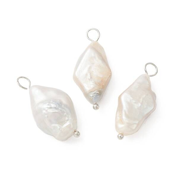 Natural Baroque Pearl Keshi Pearl Pendants