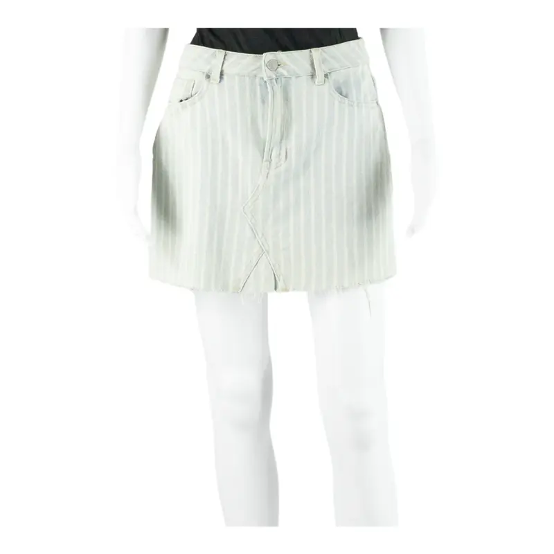 PASCUN Short Mini Skirt Blue Striped Womens S