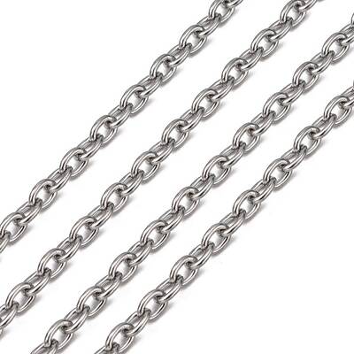 Tarnish Resistant 304 Stainless Steel Cable Chains