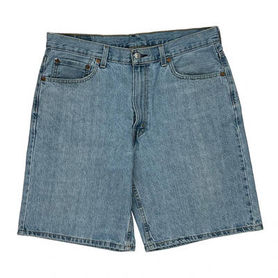 550 Levis Denim Shorts - 35W 10L Light Wash Cotton
