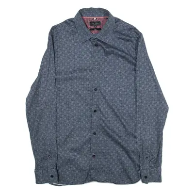TED BAKER Mens Shirt Green Floral Long Sleeve M