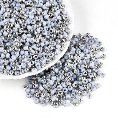 6/0 Half Plated Glass Beads