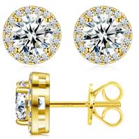 【RE103 live2】UCCIYO Earring 925 Sterling Silver Synthetic Moissanite Stud Earrings for Women Men Fashion Simple Style Jew...