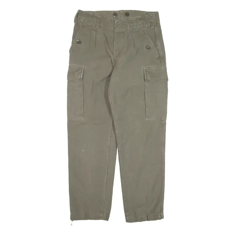 Cargo Trousers Green Regular Tapered Womens W28 L26