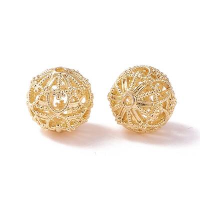 Brass Hollow Round Beads