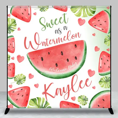 Sweet As A Watermelon Custom Baby Shower Backdrop
