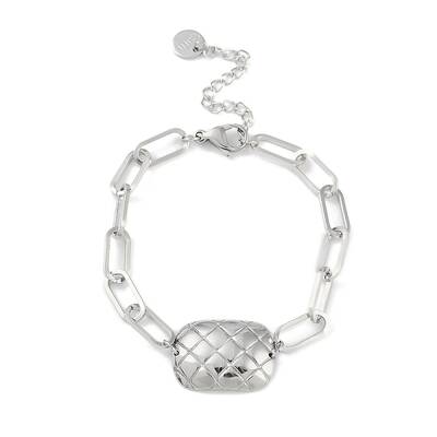 Tarnish Resistant 304 Stainless Steel Paperclip Chain Rectangle Link Bracelets for Women