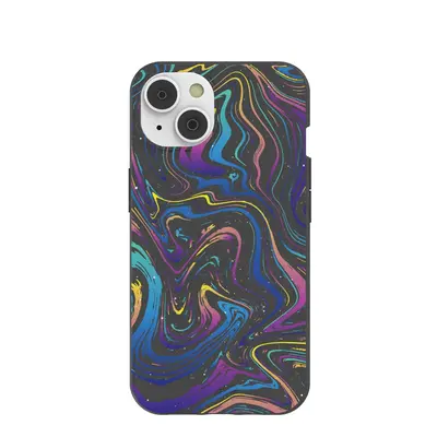 Black Galaxy Swirls iPhone 14/16e Case