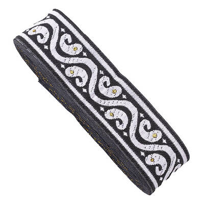 Ethnic Style Embroidery Flower Polyester Ribbon