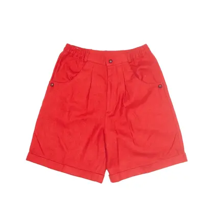 Casual Shorts Red 90s Regular Wool Womens S W26