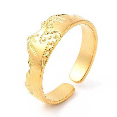 Ion Plating(IP) 201 Stainless Steel Open Cuff Ring