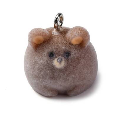 Flocky Animal Resin Pendants