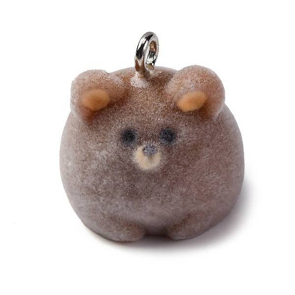 Flocky Animal Resin Pendants