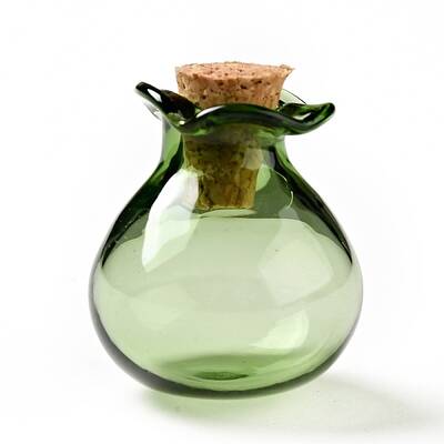 Lucky Bag Shape Glass Cork Bottles Ornament