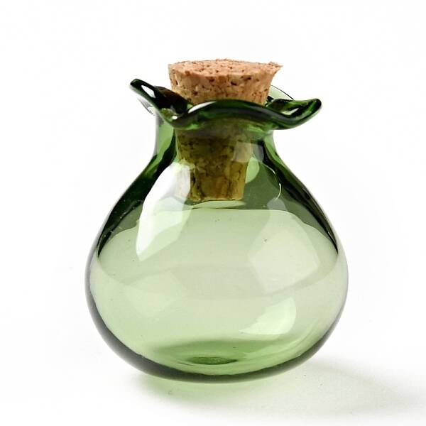 Lucky Bag Shape Glass Cork Bottles Ornament
