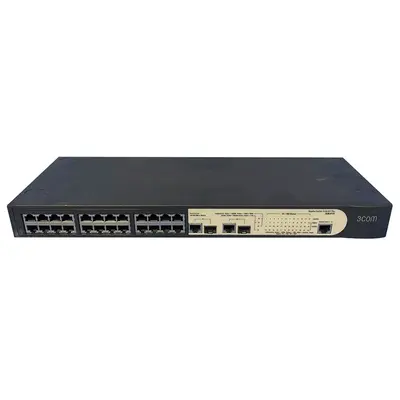 3Com 3CBLSF26 | Baseline 2226 Plus 24 x RJ-45 Ports 10/100Base-TX + 2 x Shared SFP Ports Layer 2 Managed Rack-mountable Fast ...