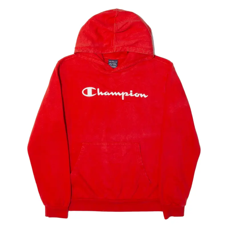 CHAMPION Boys Red Hoodie 15-16Y