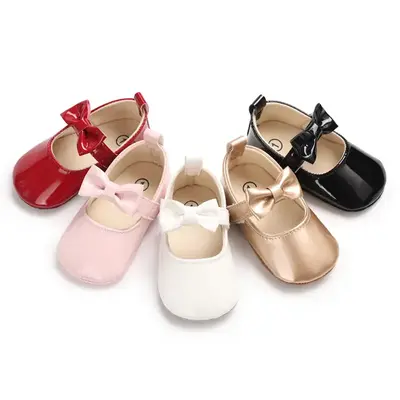 Baby girl toddler shoes comfortable bow princess shoes