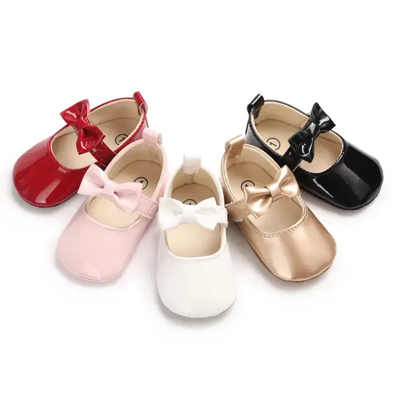 Baby girl toddler shoes comfortable bow princess shoes