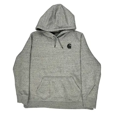 Workwear Carhartt Spellout Hoodie - 2XL Grey Cotton Blend