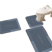 Diatomite Bathroom Mat, 3 Counts/set Non-slip Bathroom Floor Mat, Bathroom Decorative Mat, Bathroom Accessories, Bathroom Sup...