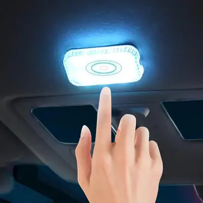 LED Touch Reading Light, Mini Wireless Car Roof Interior Light, USB Rechargeable Self-adhesive Light Suitable For Kitchen Doo...