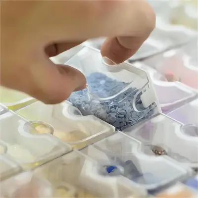 DIY Diamond Arts Colorful Painting Storage Box, 1 Set Bead Storage Box, DIY Accessories Organizer
