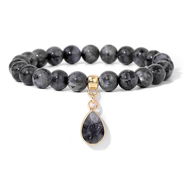 Natural Labradorite Beaded Stretch Bracelets